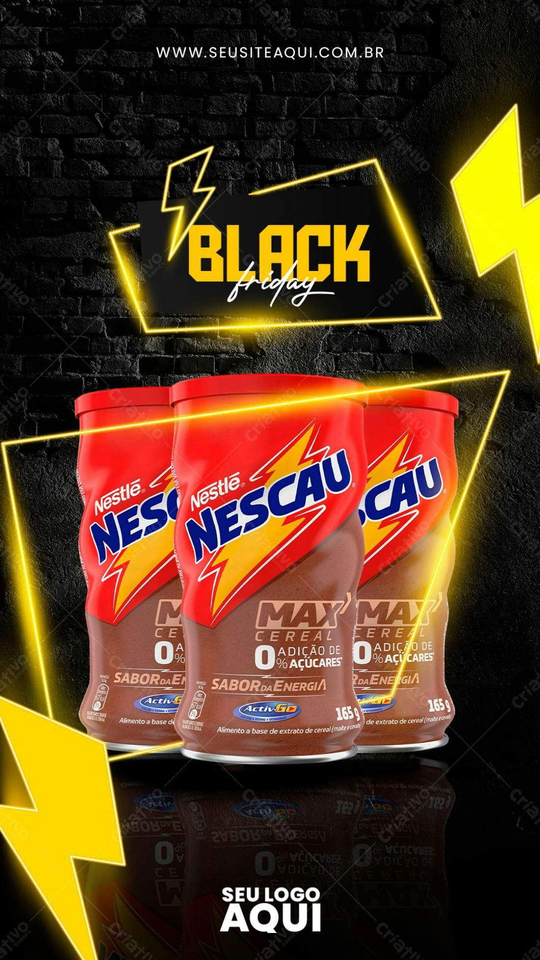 Flyer Black Friday Nescau PSD Editável