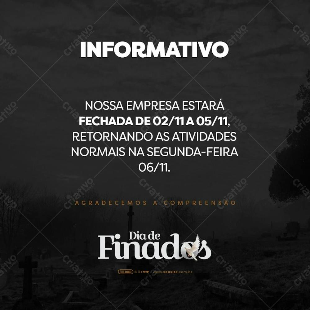 Feed   Comunicado Funcionamento Dia Dos Finados   Retornaremos Na Segunda Feira