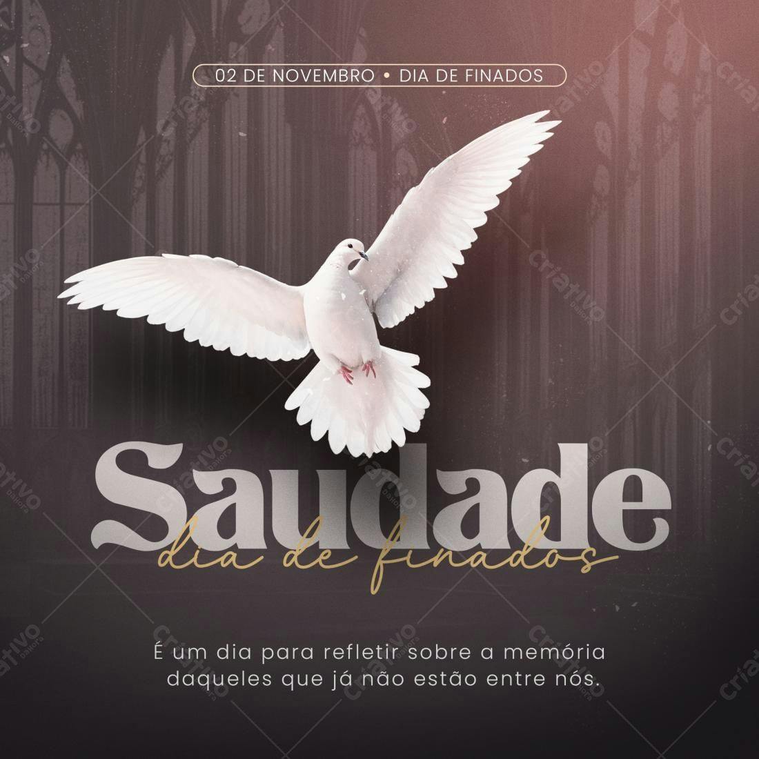 Postagem Dia de Finados PSD Editável