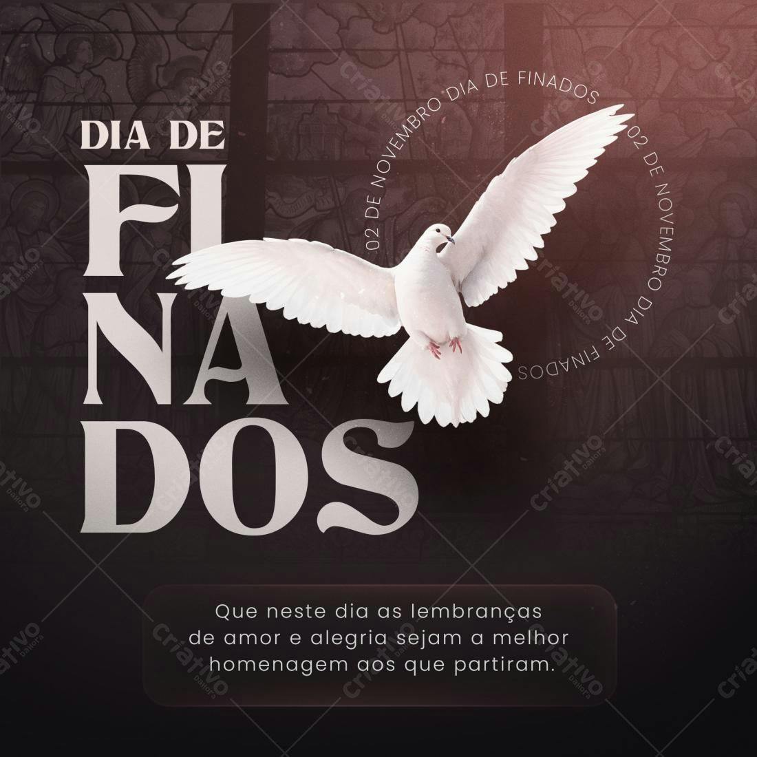 Post para Dia de Finados PSD Editável