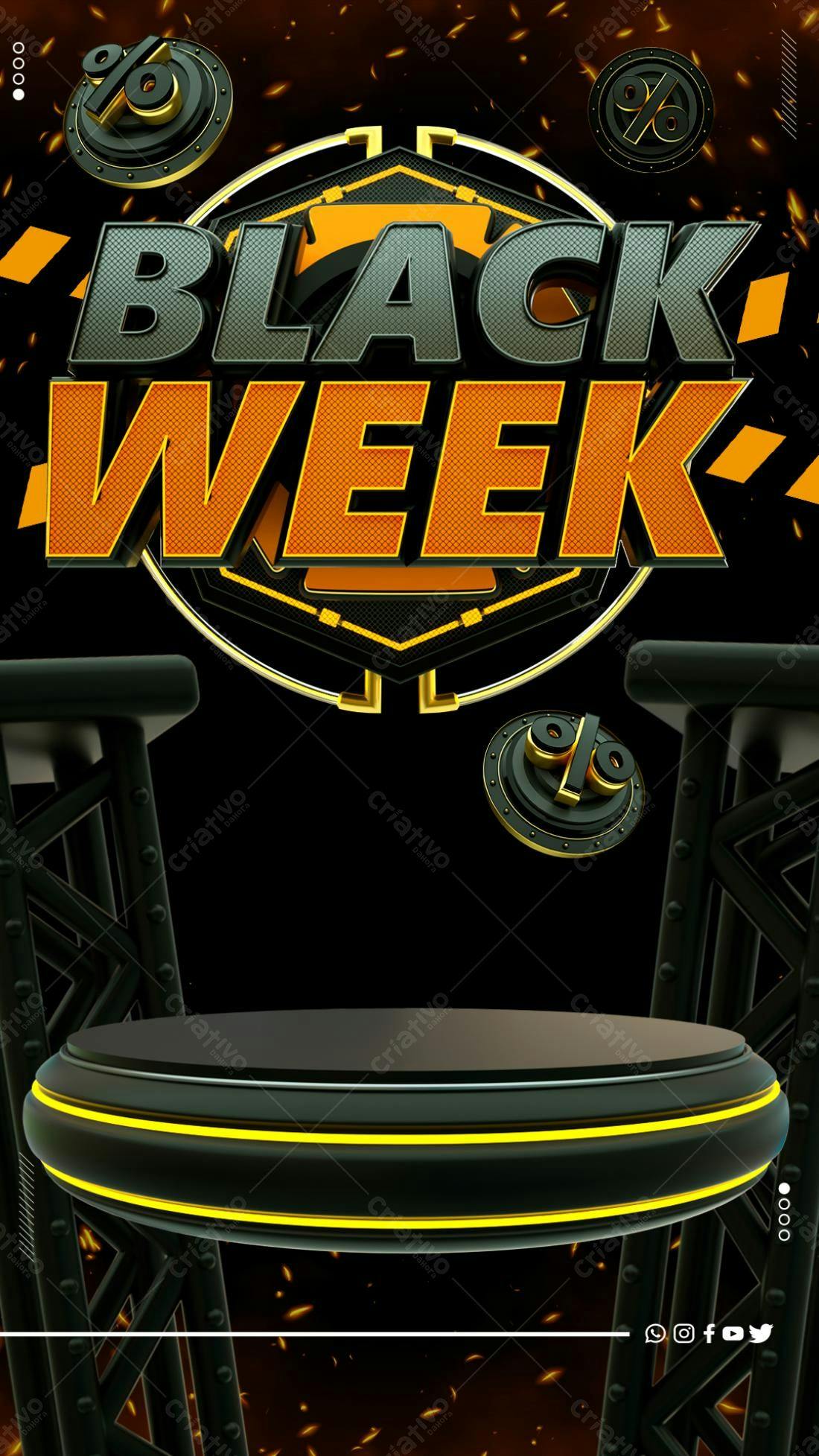 Flyer Black Week PSD Editável