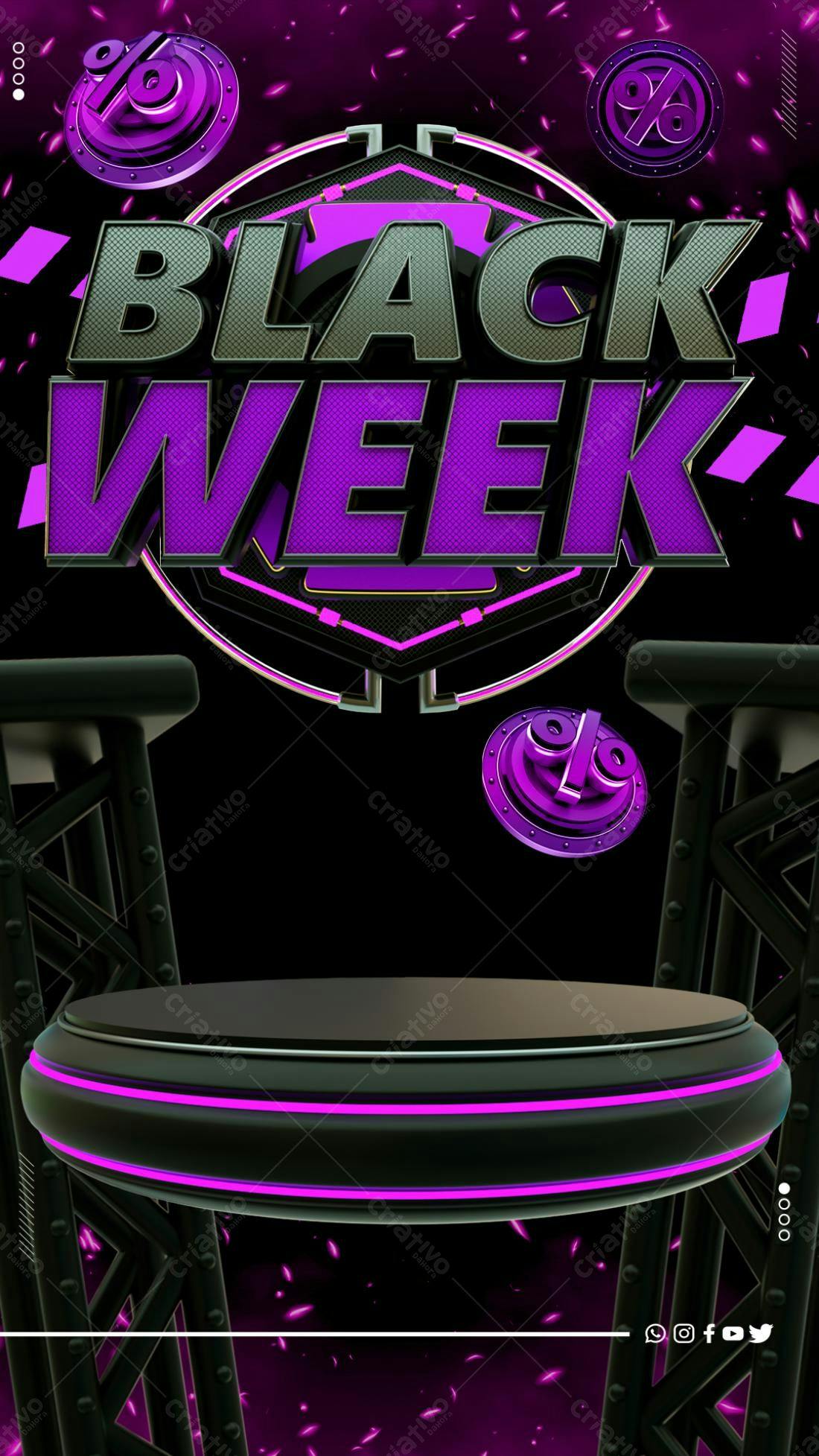 Flyer Black Week PSD Editável