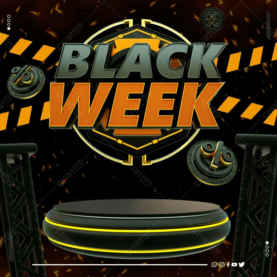 Flyer Black Week PSD Editável