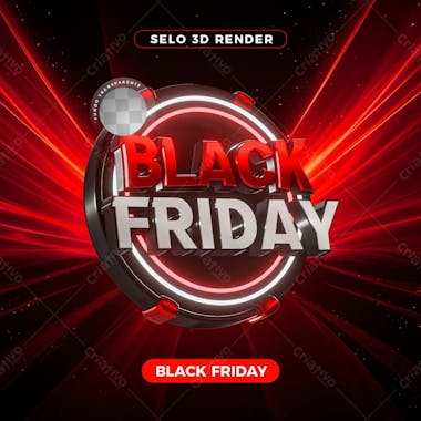 Selo black friday social media psd editável