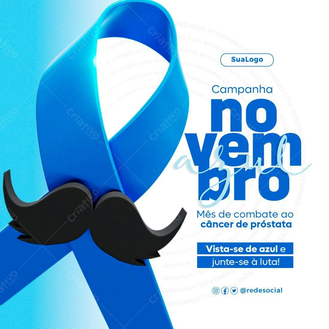 Post para Novembro Azul PSD Editável