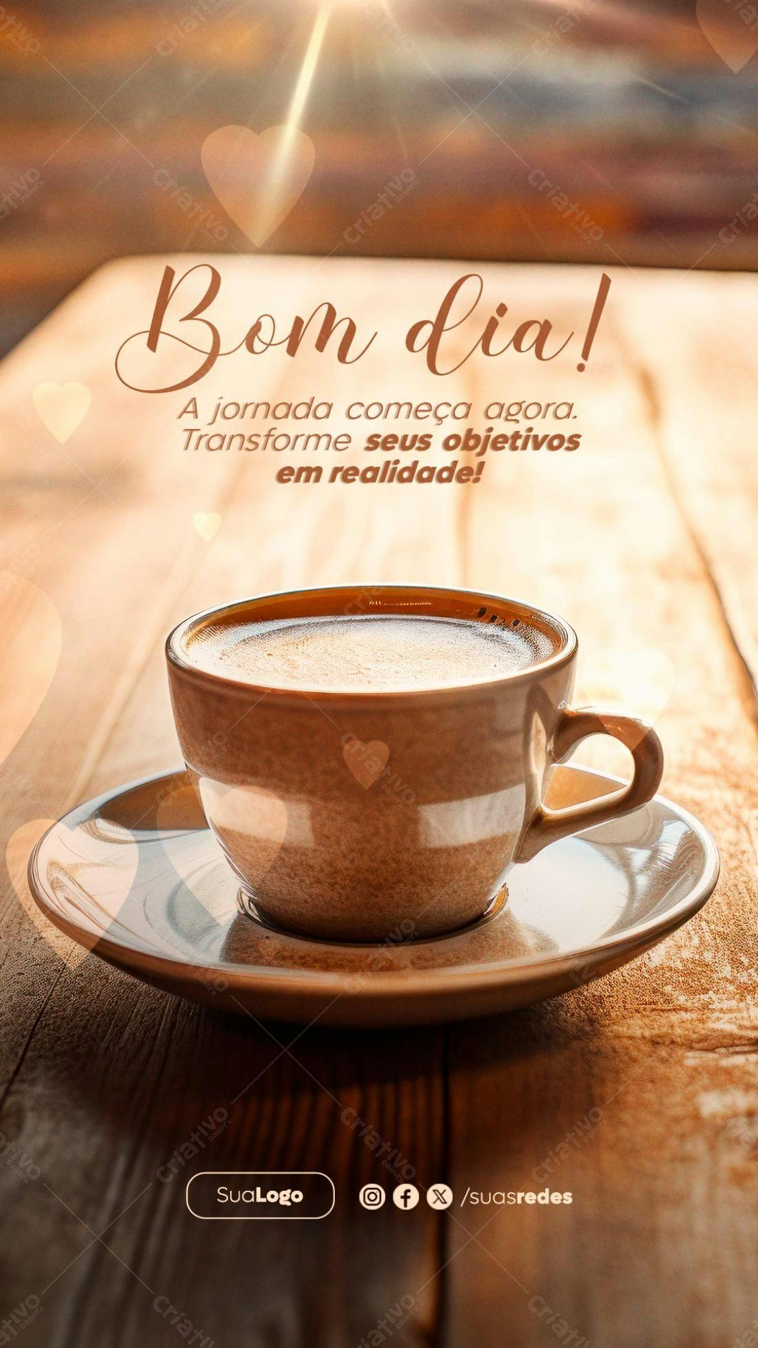 Postagem Instagram Bom Dia PSD Editável