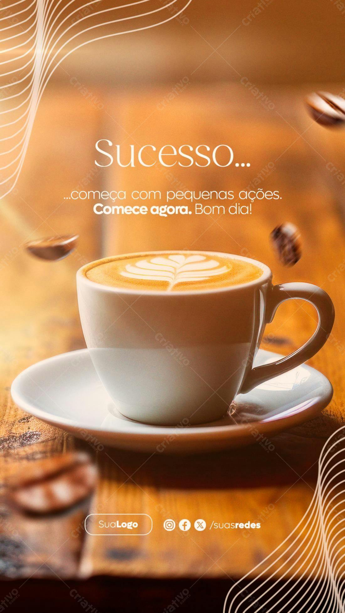 Story para Instagram Café PSD Editável