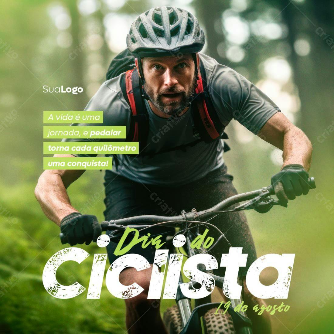 Flyer Dia do Ciclista PSD Editável