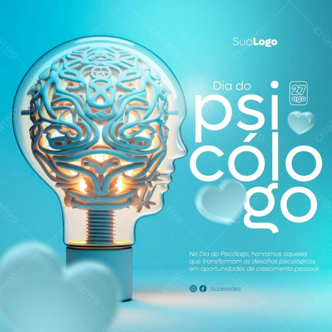 Flyer Dia do Psicólogo PSD Editável
