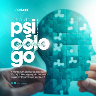 Dia Do Psicólogo  Psd Editável 27 De Agosto