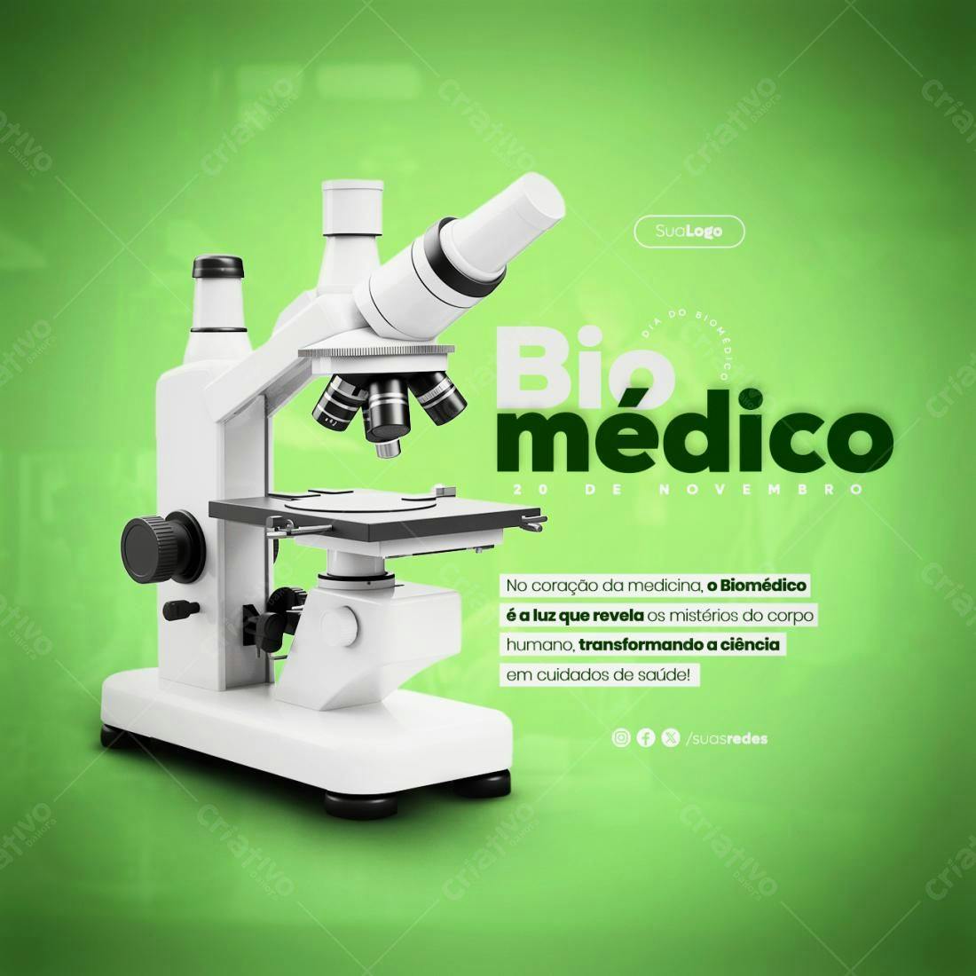 Postagem Dia do Biomédico PSD Editável