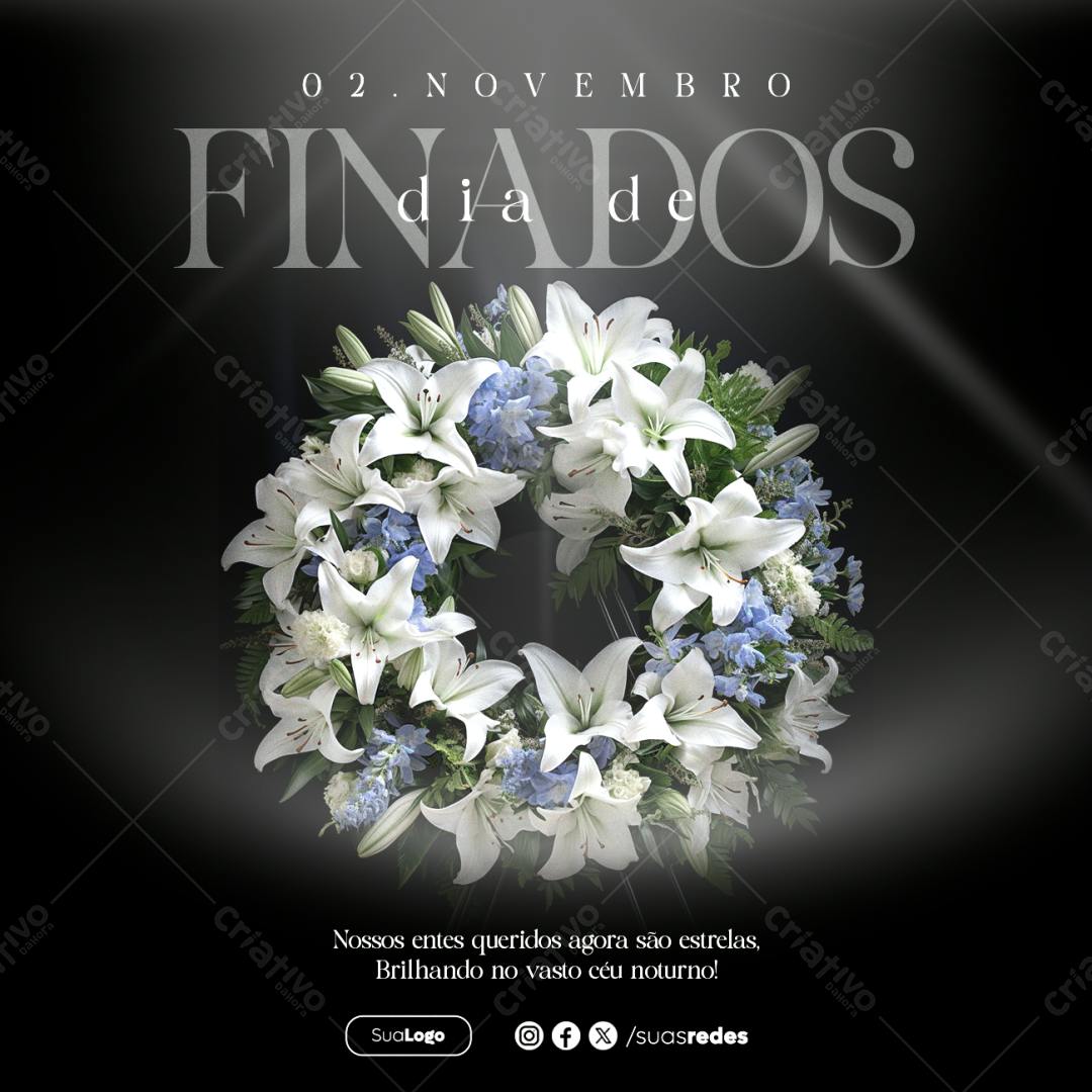 Flyer Dia de Finados PSD Editável