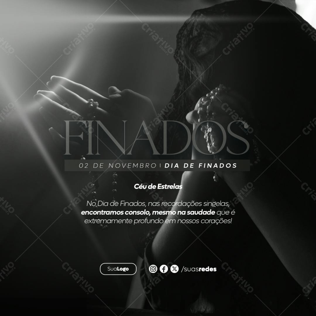 Postagem Dia de Finados PSD Editável