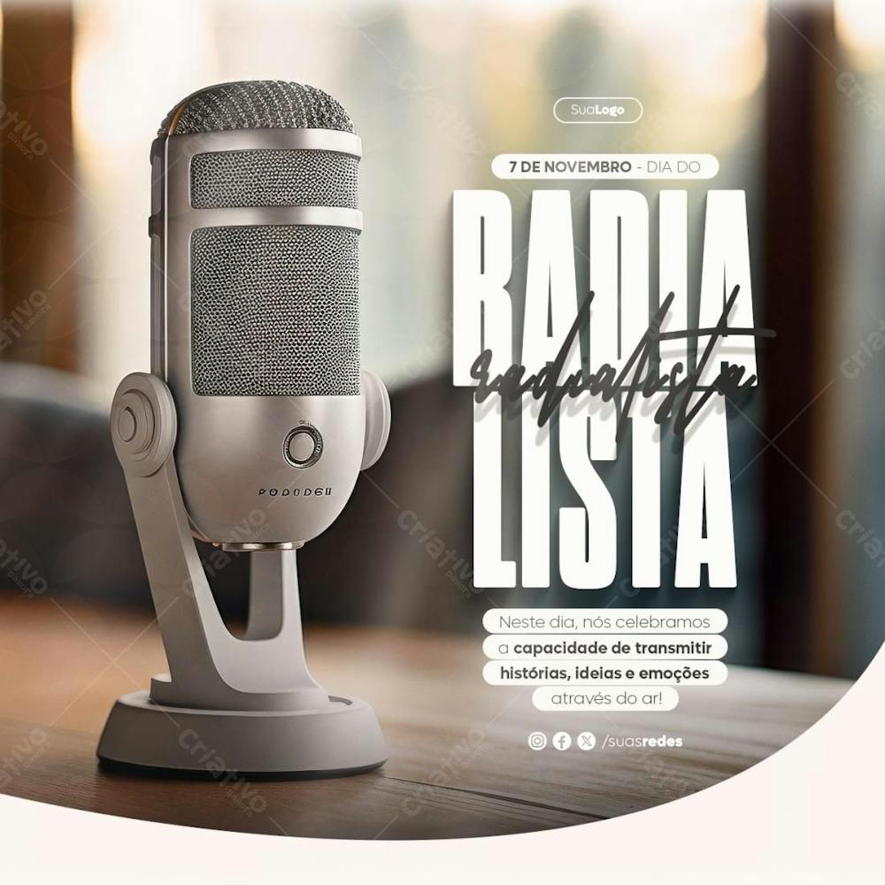 Dia Do Radialista 7 De Novembro Capacidade De Transmitir Histórias, Ideias E Emoções Social Media 