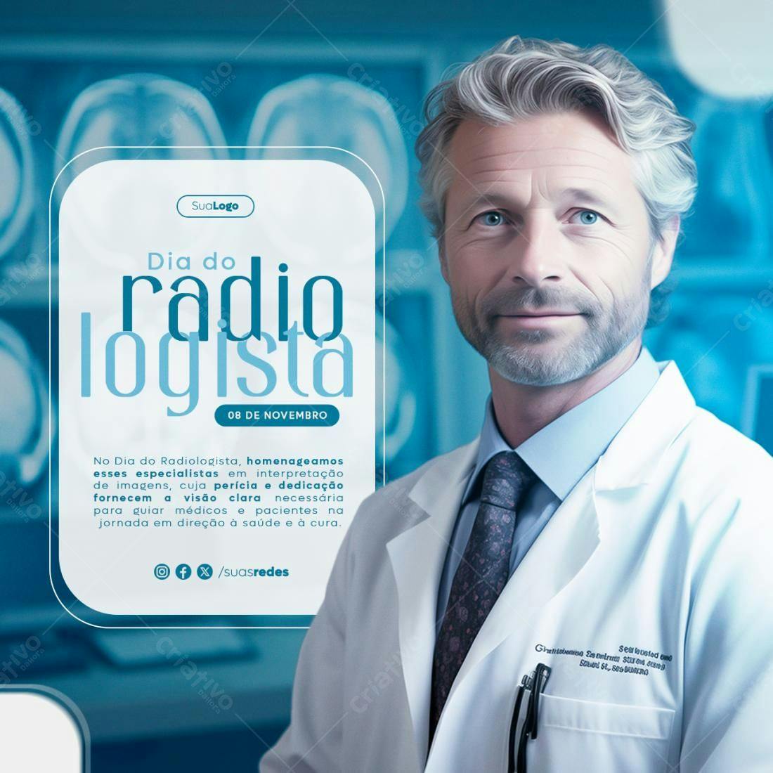 Flyer Dia do Radiologista PSD Editável