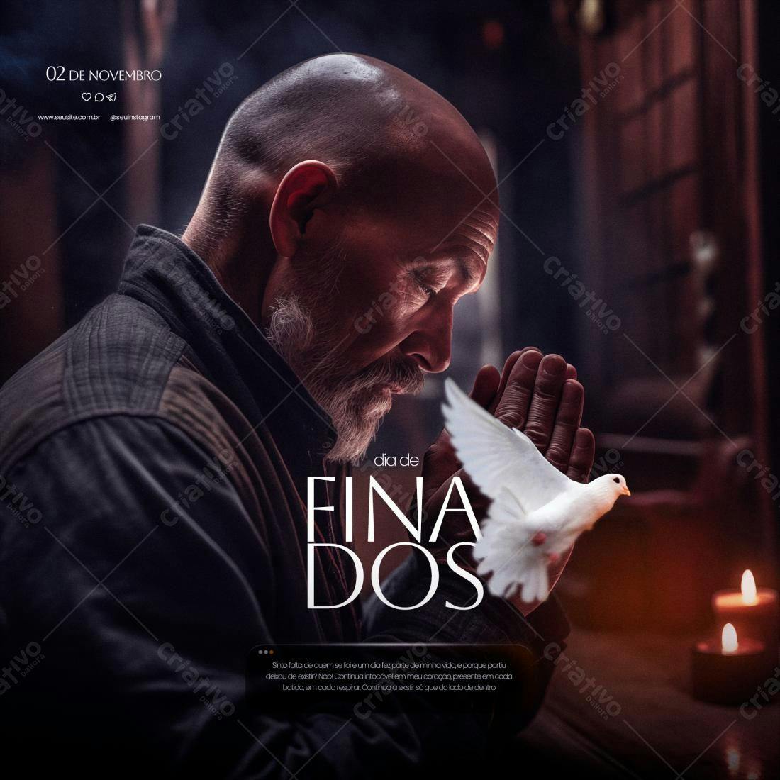 Flyer para Dia de Finados PSD Editável