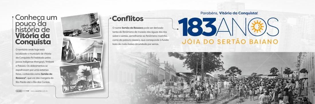 Banner 183 Anos Vitória da Conquista PSD Editável