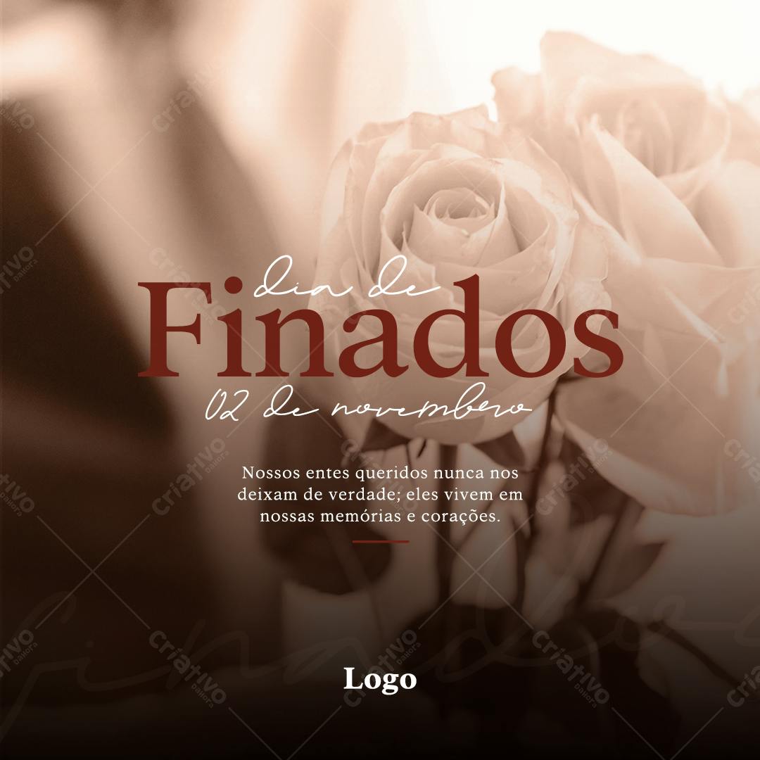 Postagem Dia de Finados PSD Editável