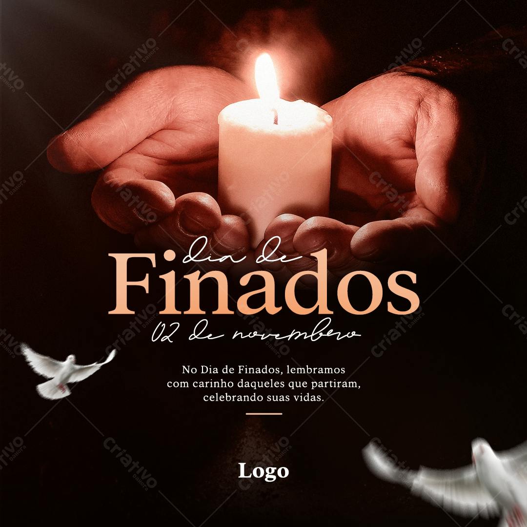 Postagem Dia de Finados PSD Editável