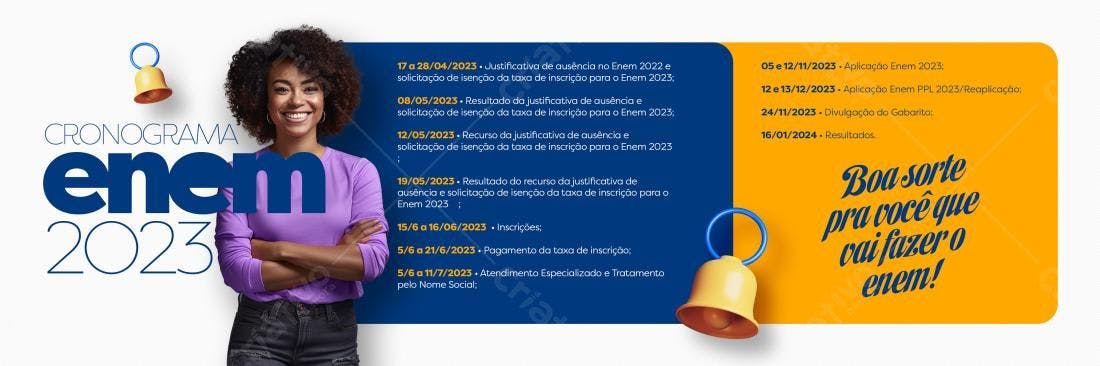 Cronograma ENEM 2023 PSD Editável