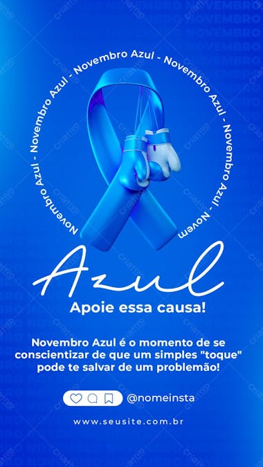 Novembro azul social media feed