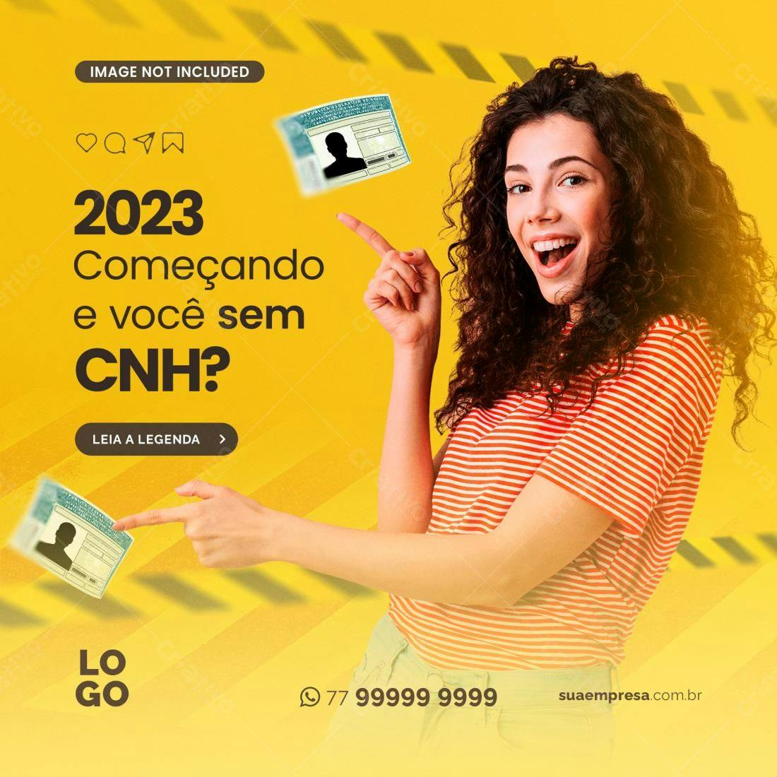 Post para Redes Sociais CNH 2023 PSD Editável