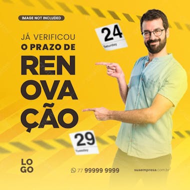 Prazo de renvação