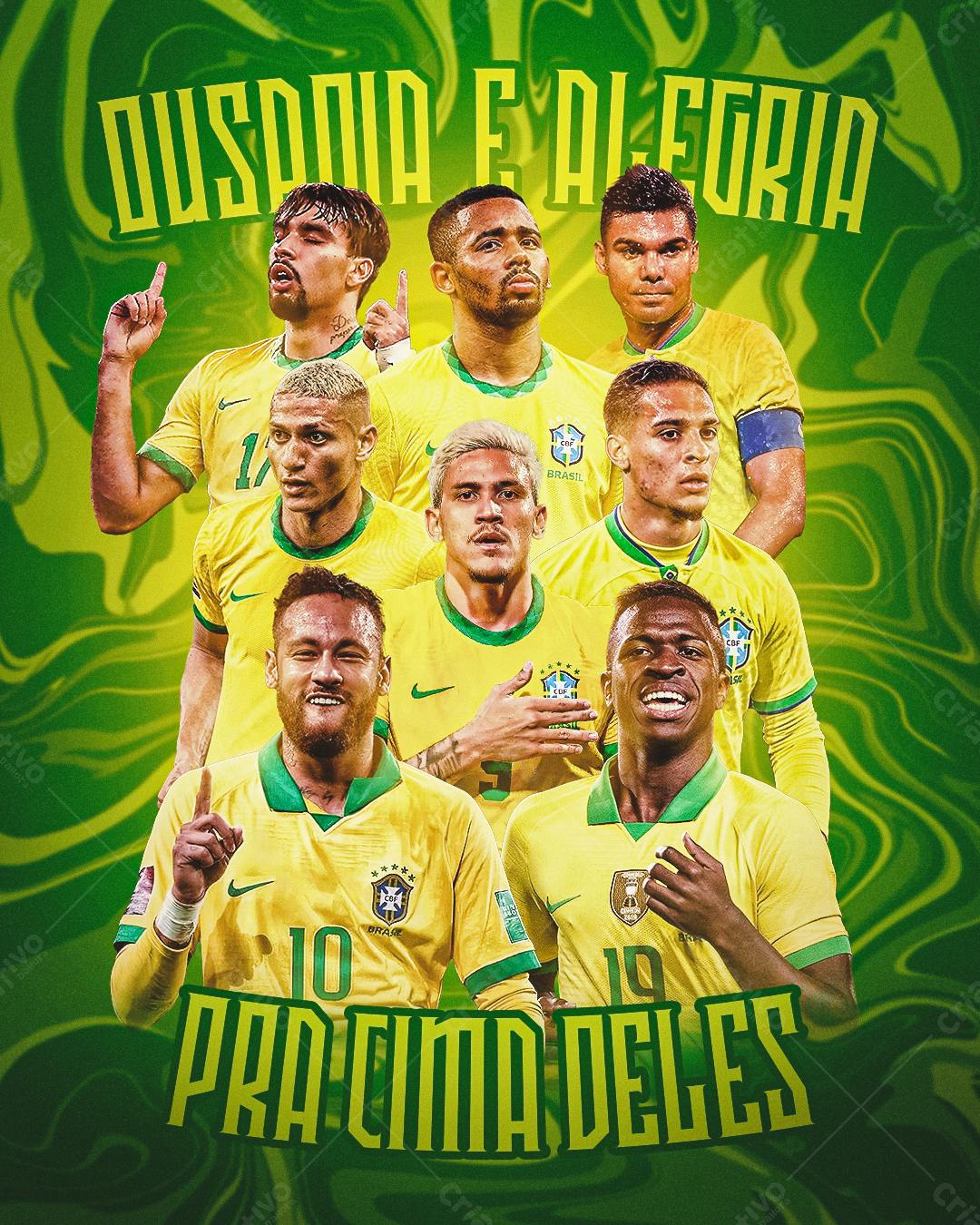 Poster Seleção Brasileira PSD Editável