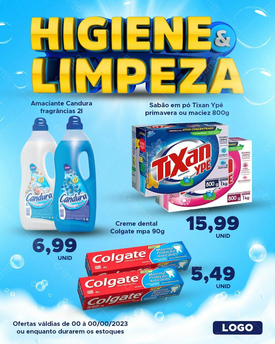 Flyer Higiene e Limpeza PSD Editável