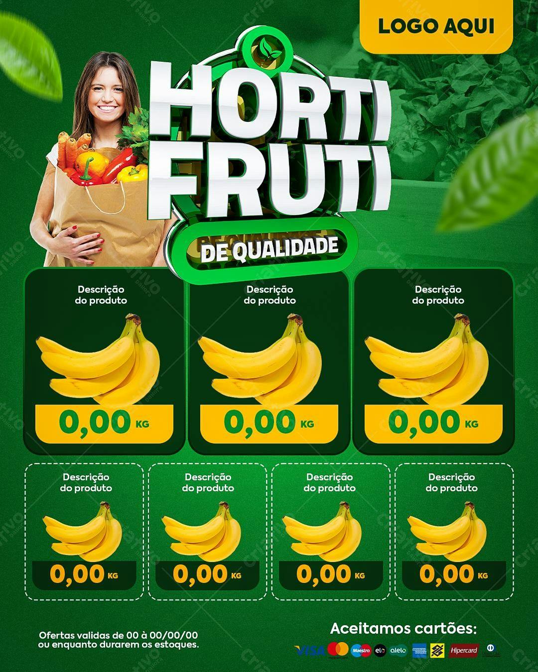 Flyer para HortiFruti PSD Editável