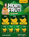 Quality fruits and vegetables, brochure, grocery store