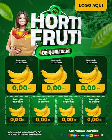 Hortifruti de qualidade encarte mercado