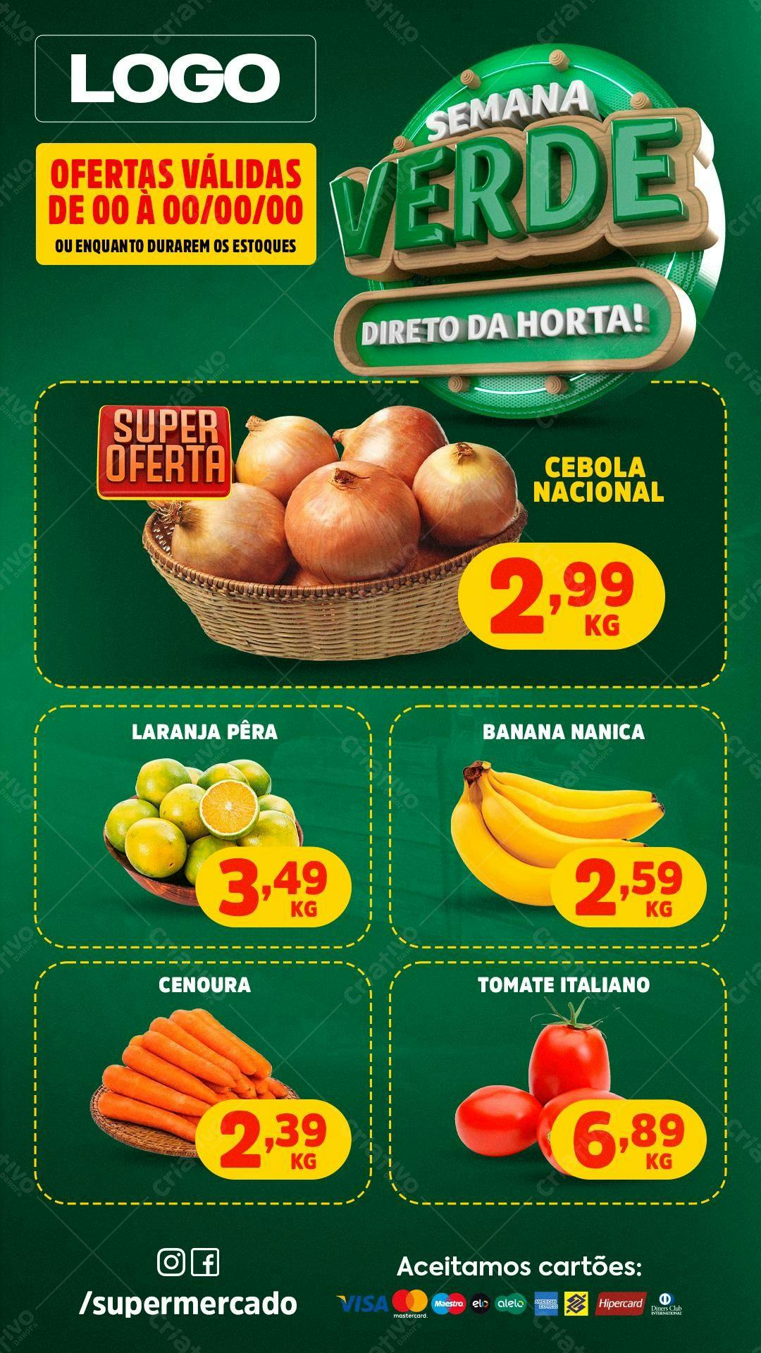 Flyer Semana Verde PSD Editável