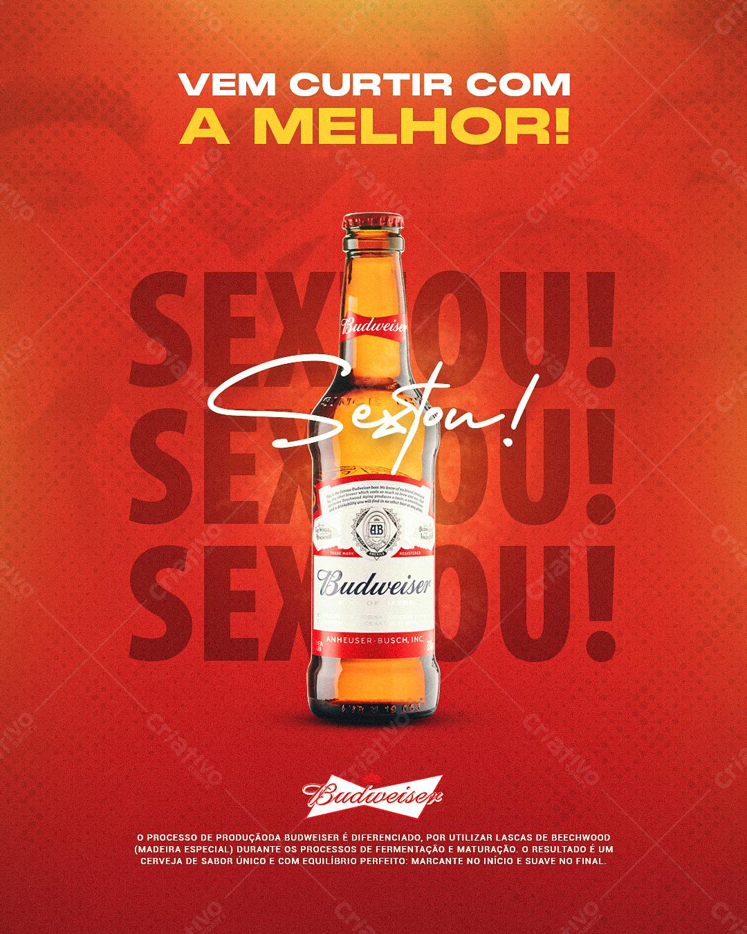 Flyer Cerveja Budweiser PSD Editável