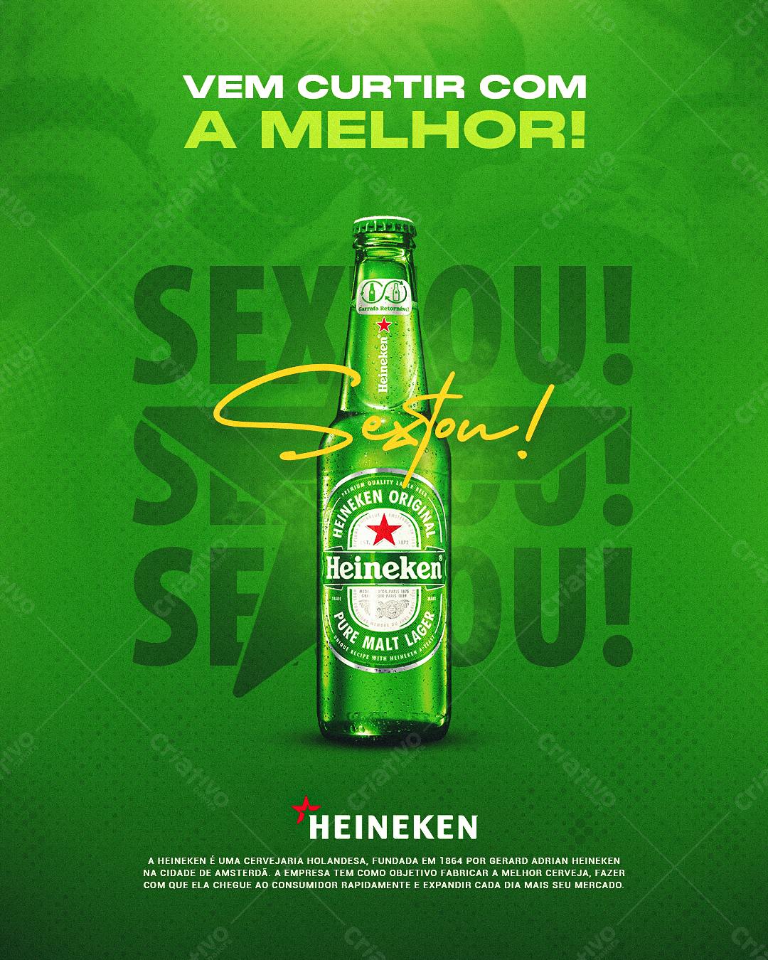 Flyer Cerveja Heineken PSD Editável