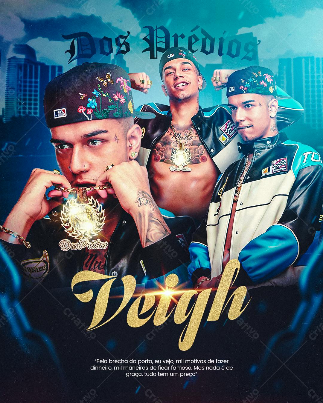 Flyer Musical Dos Prédios PSD Editável