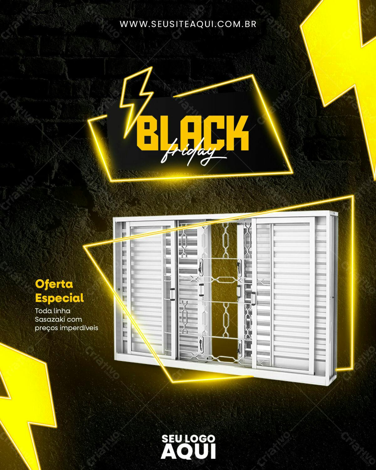 Flyer Black Friday Sasazaki PSD Editável
