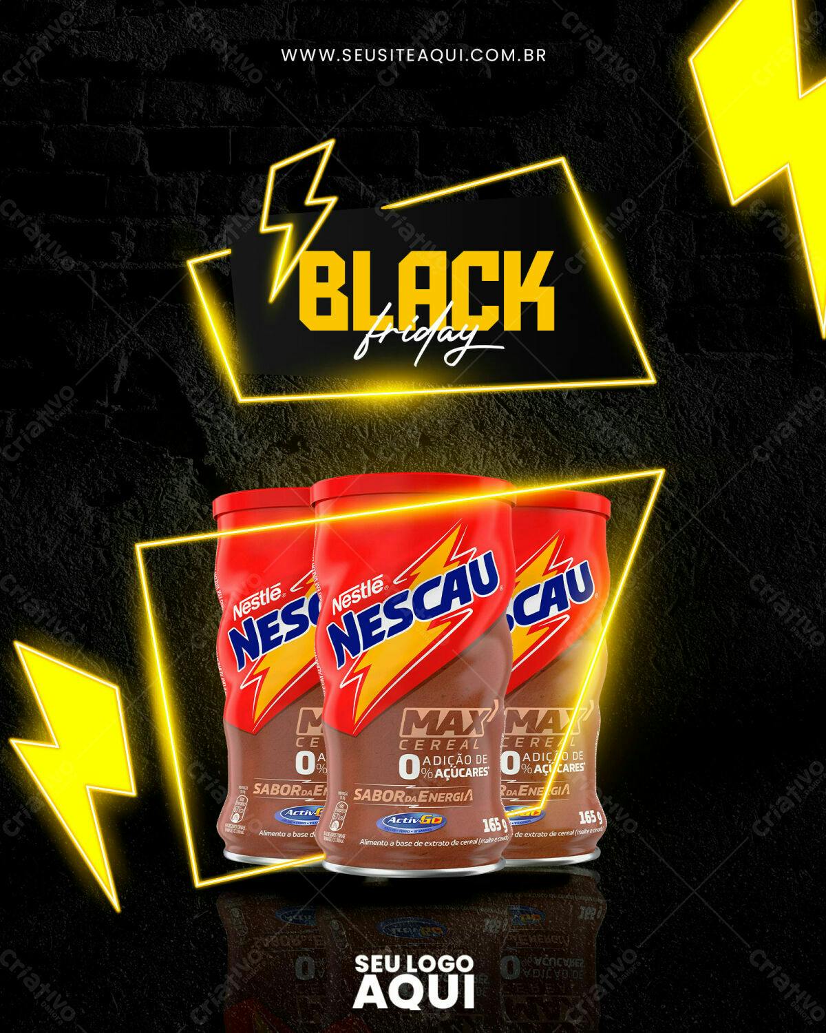Flyer Black Friday Nescau PSD Editável
