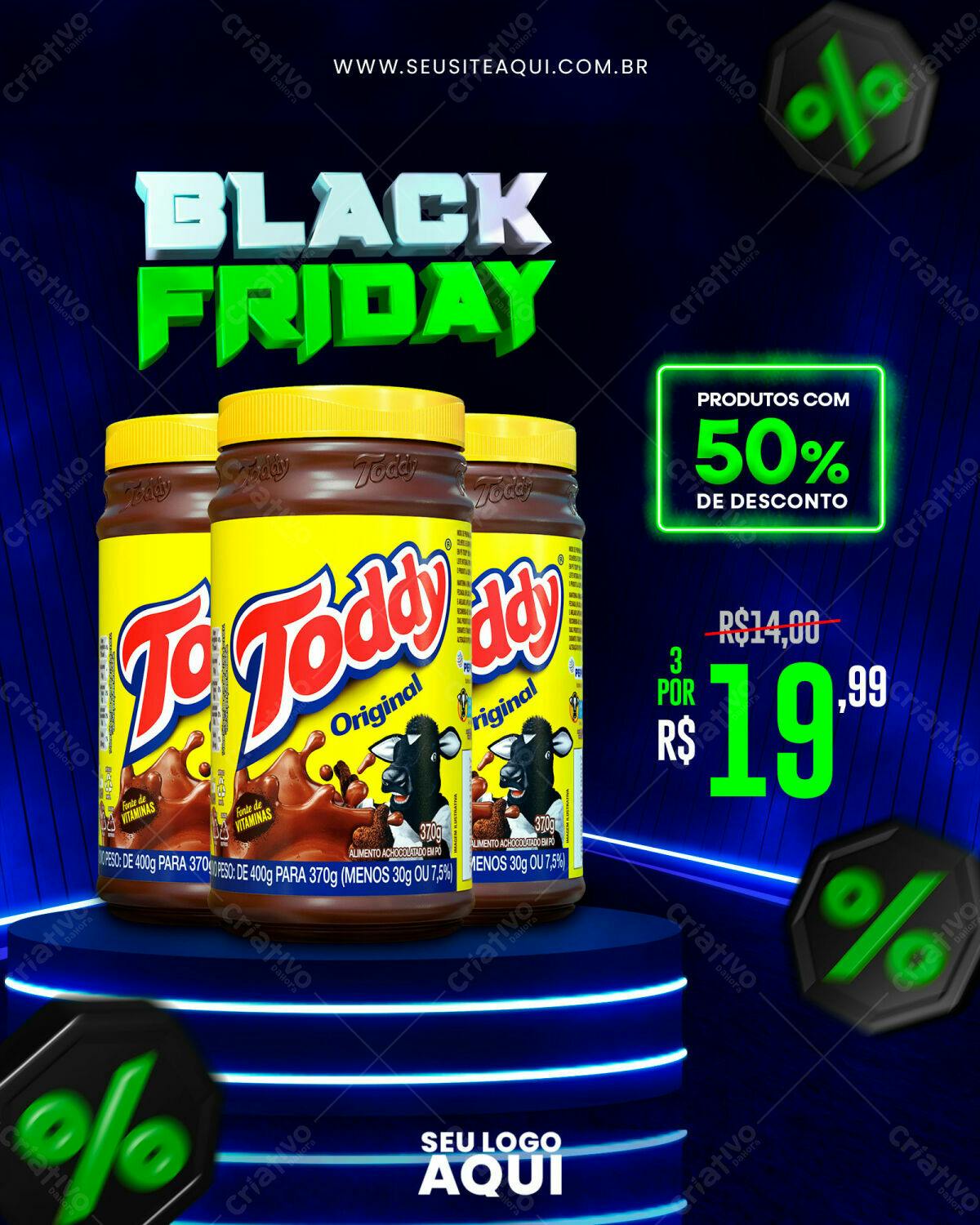 Flyer Black Friday Toddy PSD Editável