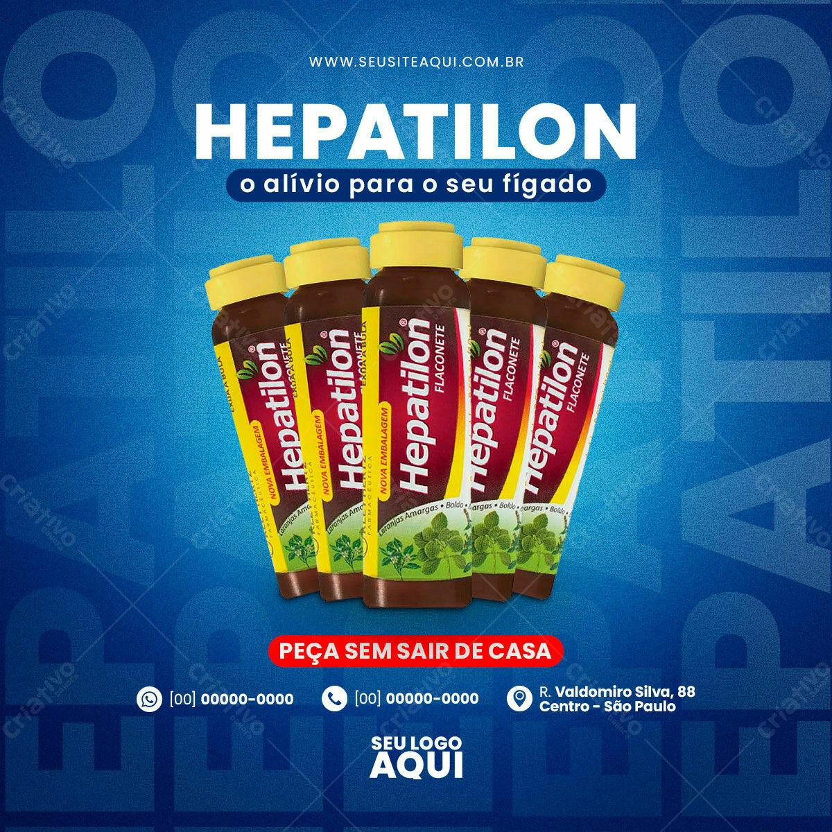 Flyer para Farmácia Hepatilon PSD Editável