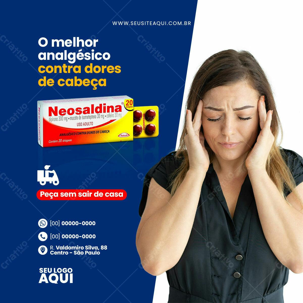 Flyer Farmácia Neosaldina PSD Editável