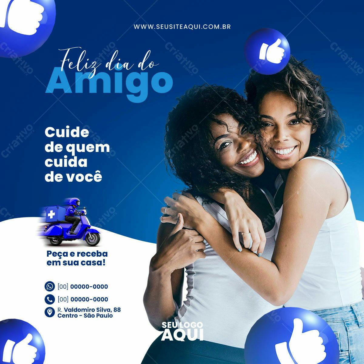 Postagem Dia do Amigo PSD Editável