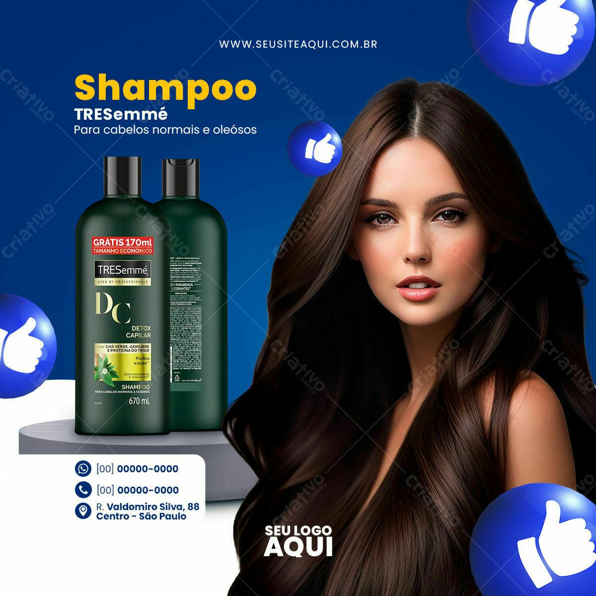 Postagem Shampoo Tresemmé PSD Editável