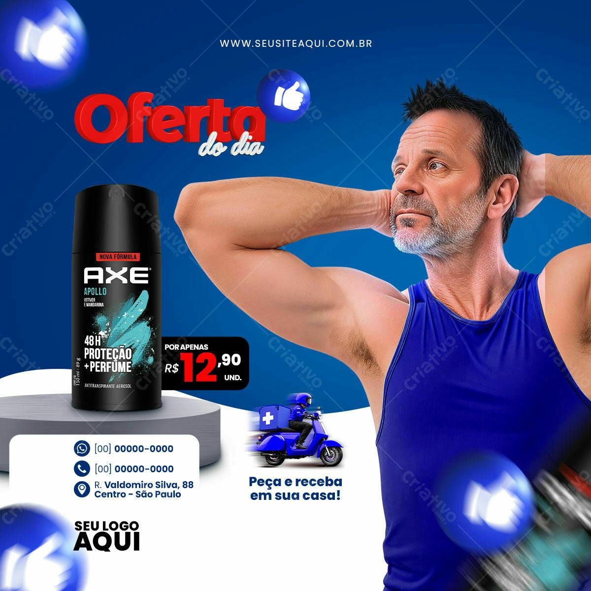 Flyer de Oferta Axe Apollo PSD Editável