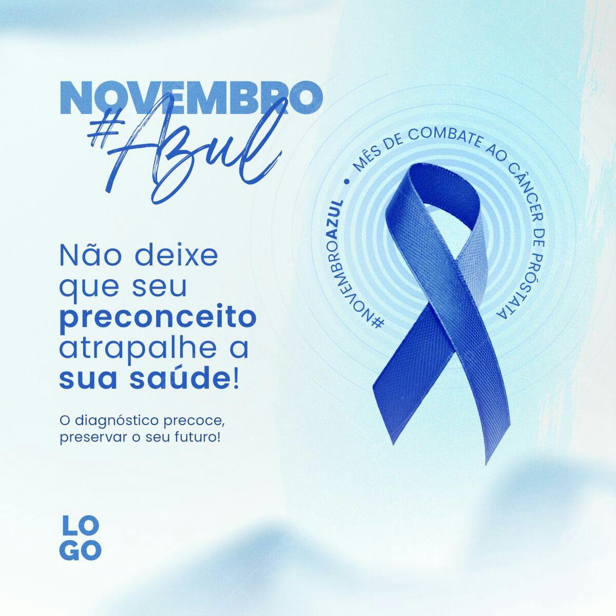 Post para Novembro Azul PSD Editável