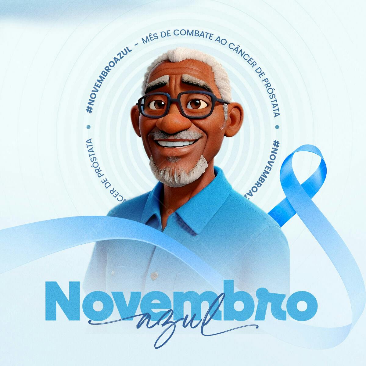 Post para Novembro Azul PSD Editável