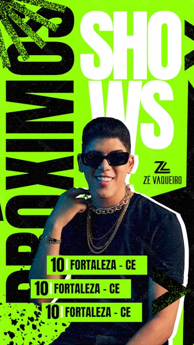 Flyer próximos shows zé vaqueiro