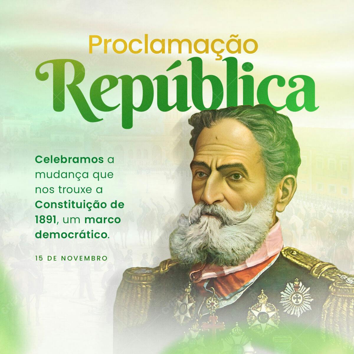 Post para o Dia da Proclamação da República PSD Editável