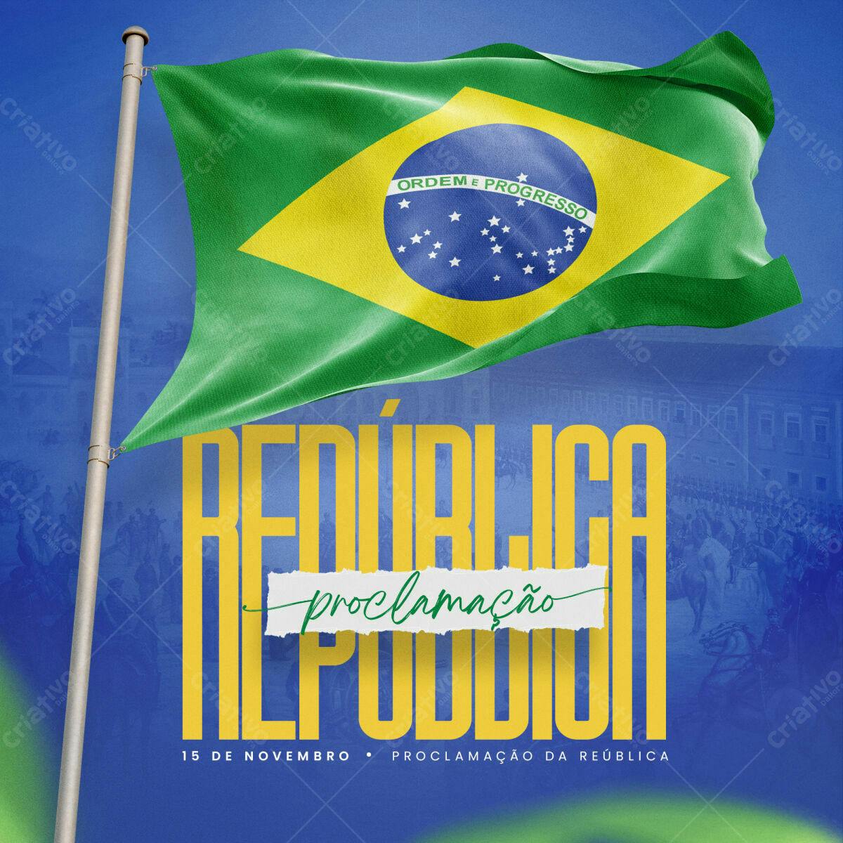 Flyer Proclamação da República PSD Editável