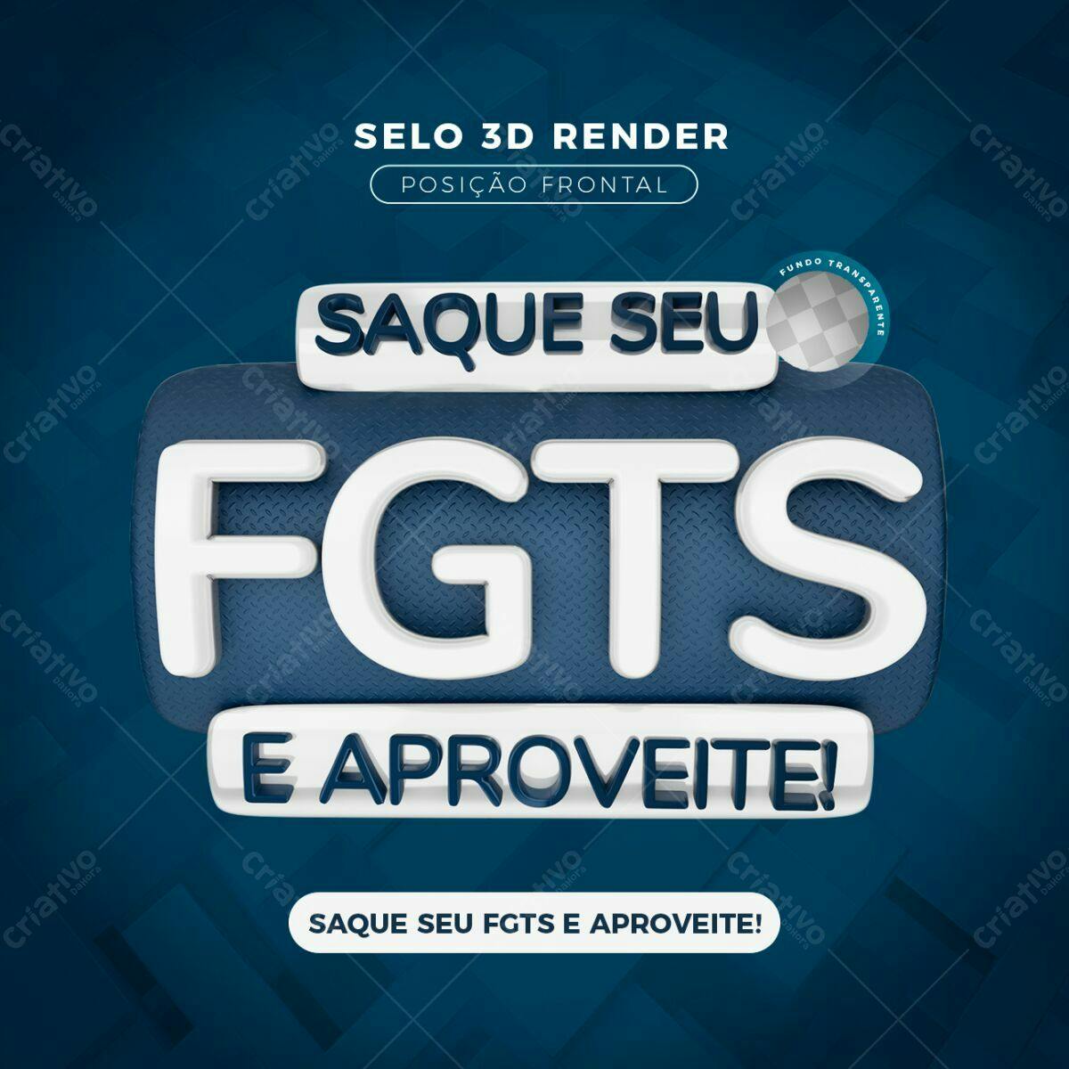 Selo FGTS 3D PSD Editável